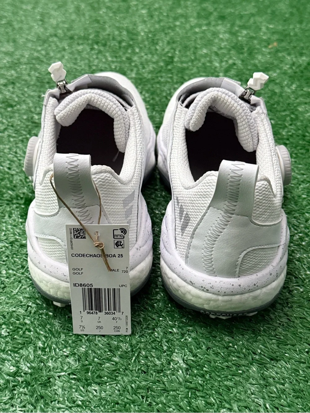 adidas Codechaos BOA 25 Golf Shoes White Gray ID8605 Men’s Size 7.5 New